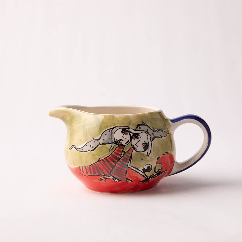 Hand Painted Milk Jug