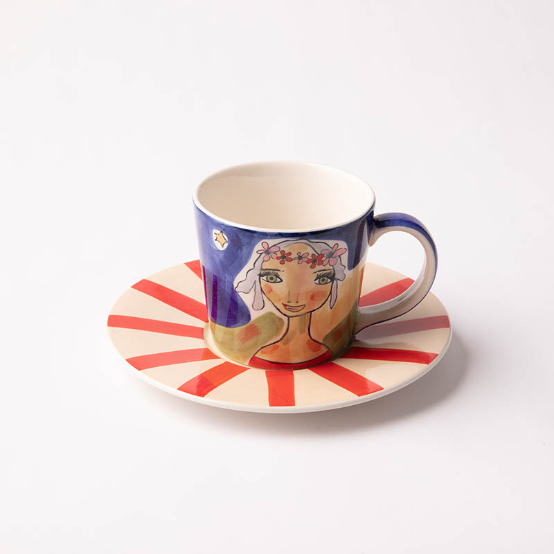 Hand Painted Cup And Saucer – Live Your Dreams