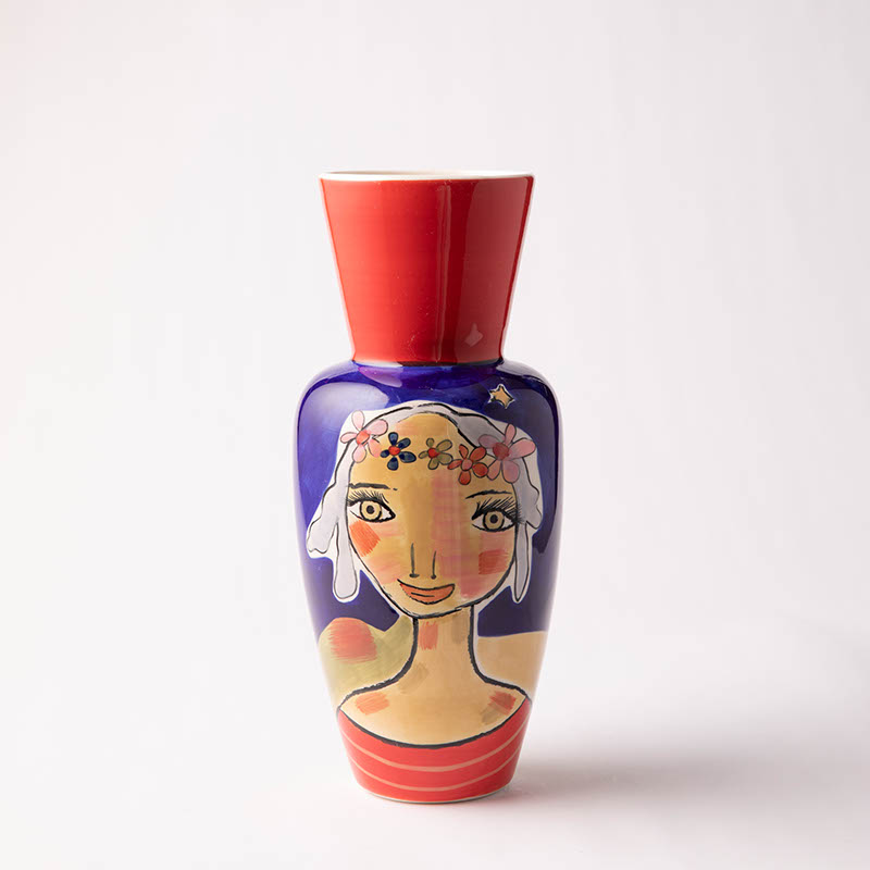 Hand Painted Designer Vase – Live Your Dreams